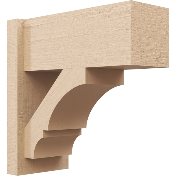 Ekena Millwork 8-in W x 18-in D x 18-in H Balboa Block Rough Cedar Woodgrain TimberThane Outlooker, Primed Tan OUTUR080X18X18BOA44RCPR - main